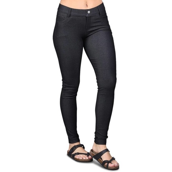 Yelete Jeggings Womens Small* Black Skinny‎ Mid Rise Athleisure Stretch - Picture 1 of 10